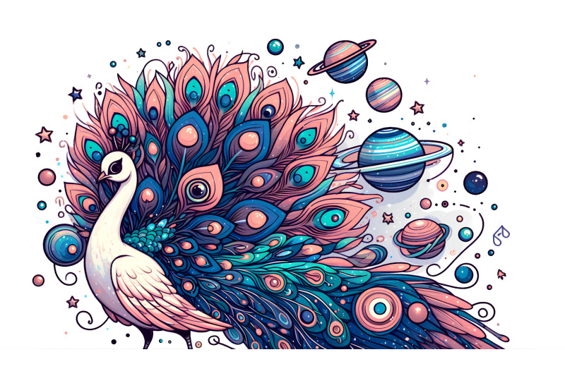 peacock-cosmic-symphony-acrylic