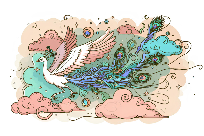 peacock-dreamy-flight-surrealism
