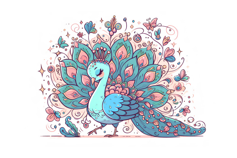 peacock-enchanted-beauty-pastels
