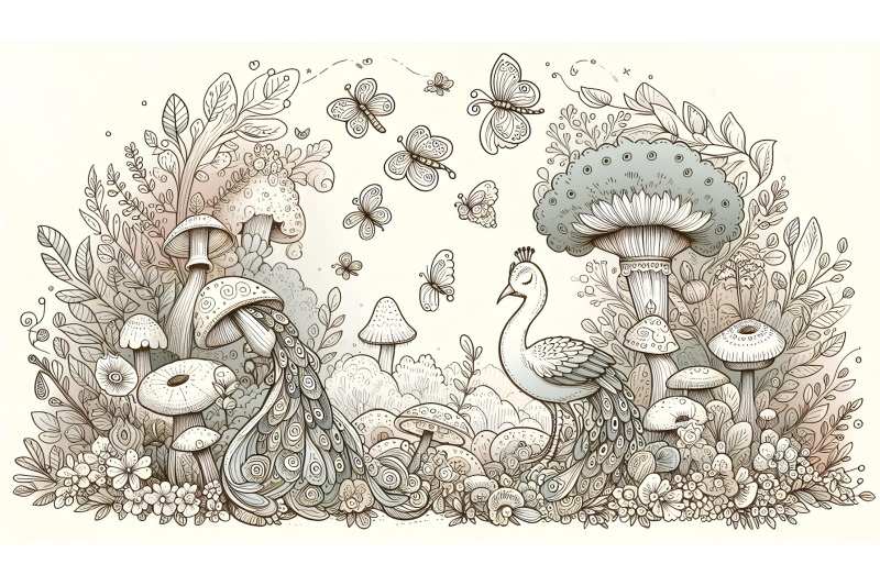 peacock-enchanted-forest-ink
