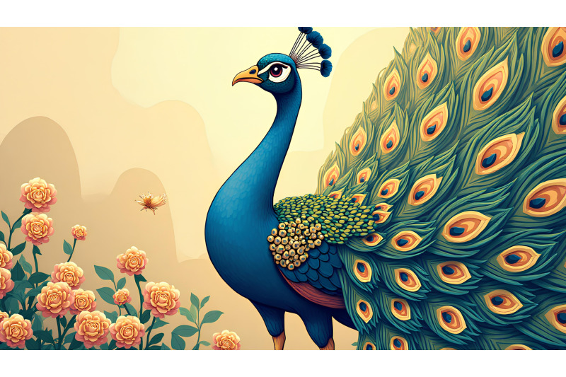 peacock-golden-elegance-digital-art