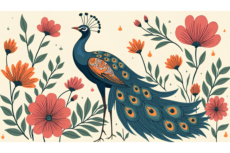 peacock-retro-bloom-art-deco