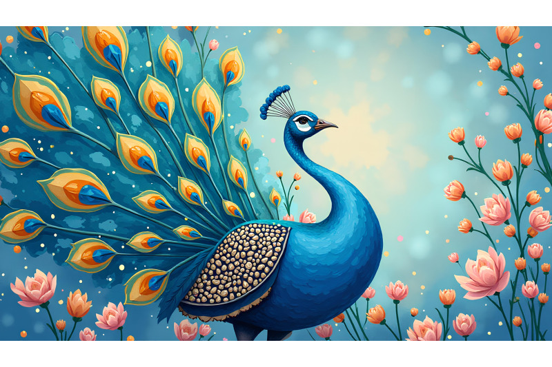 peacock-starry-elegance-impressionism
