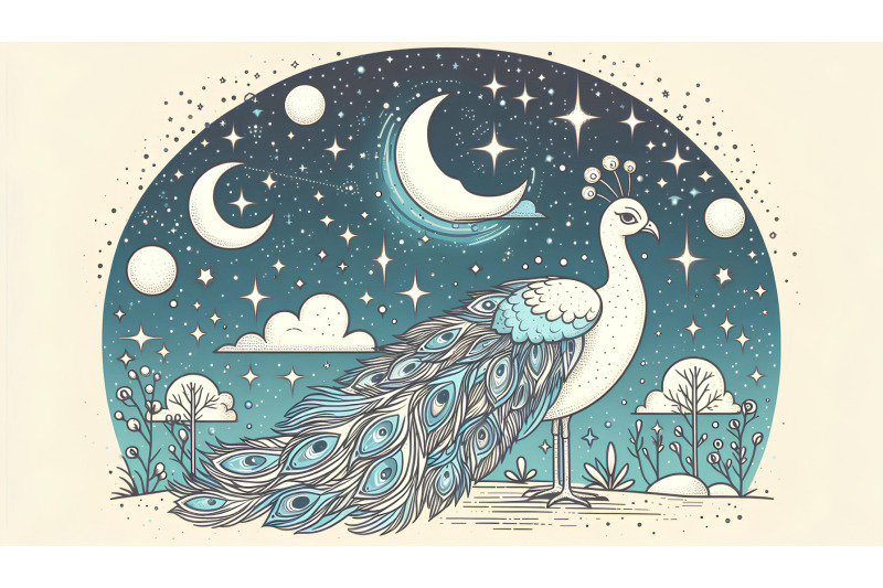 peacock-starry-night-effect