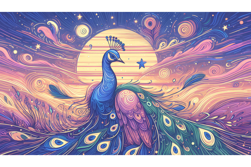 peacock-twilight-vibes-impressionism