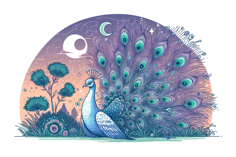 peacock-twilight-vibes-impressionism