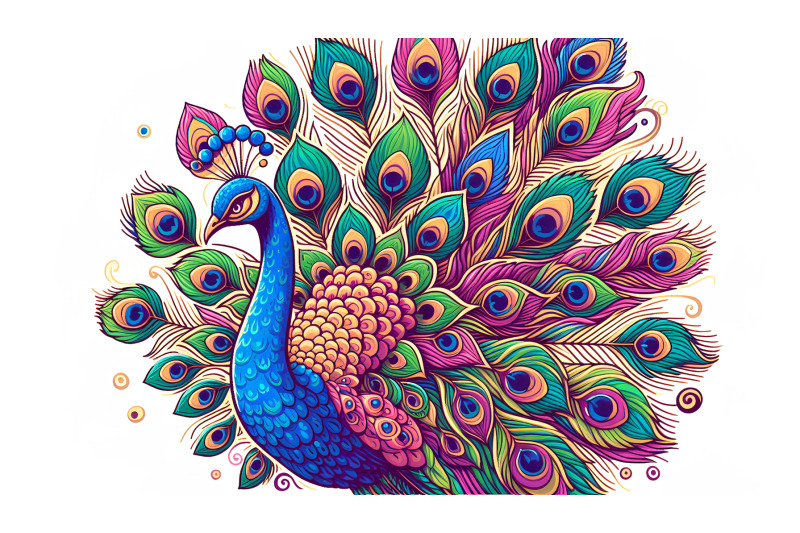 peacock-vibrant-feathers-acrylic