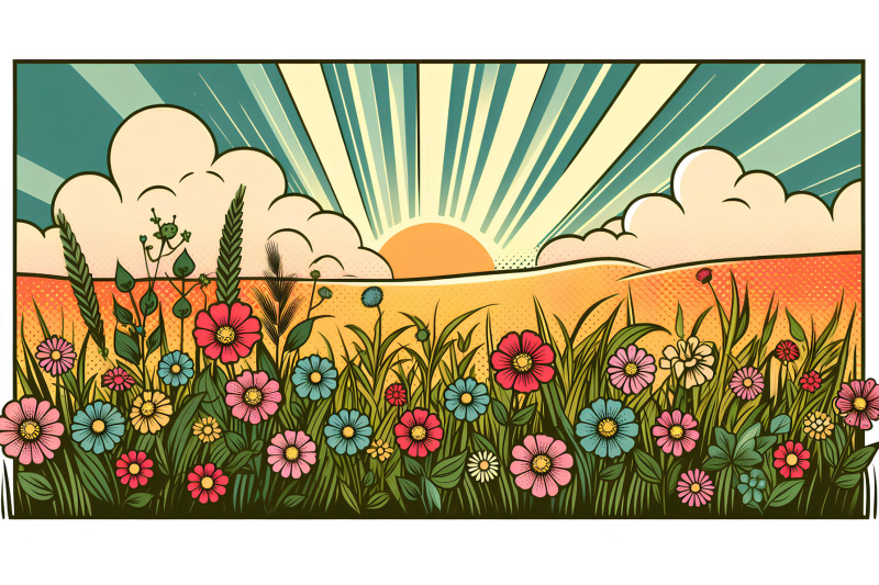 pop-art-rendition-of-a-meadow-in-bloom