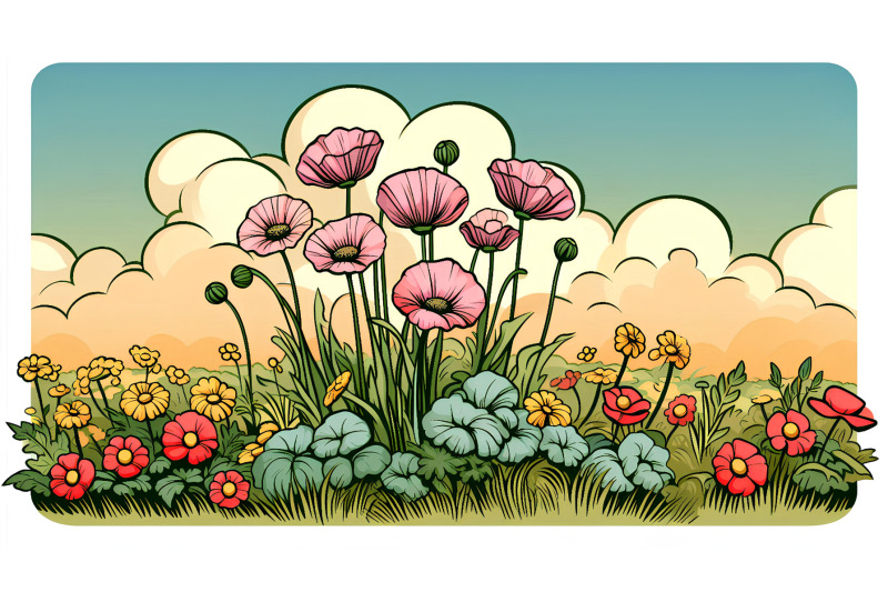 pop-art-rendition-of-a-meadow-in-bloom