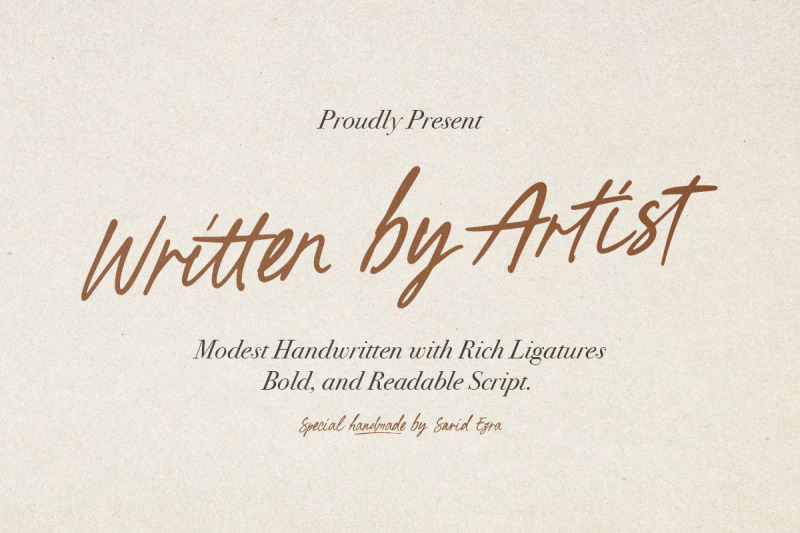 written-by-artist-ligature-script