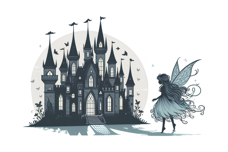 shadow-fairy-with-grand-castle-fantasy-gothic
