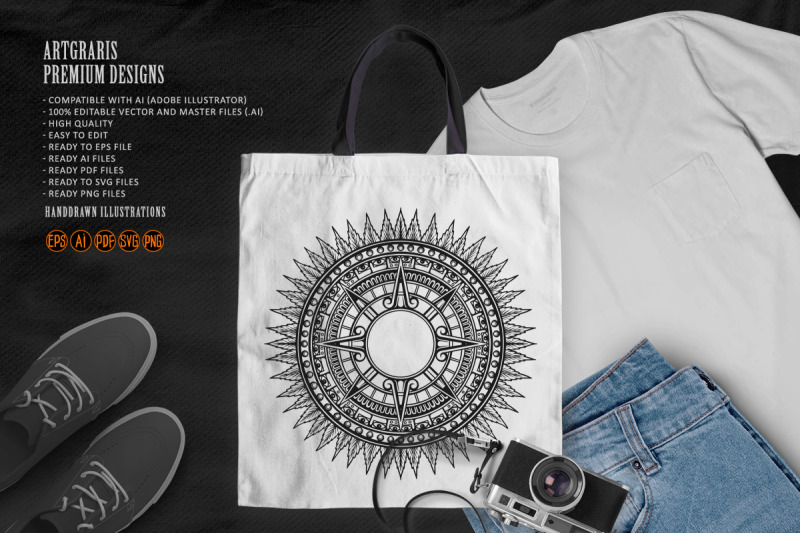 mandala-line-outline-with-decorative-grass