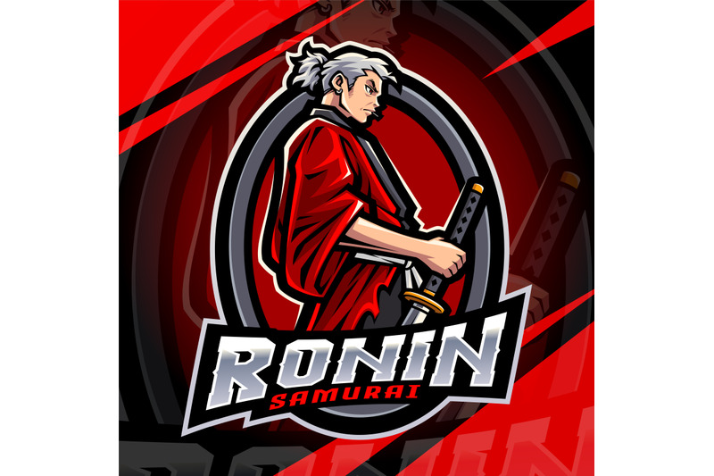 ronin-samurai-esport-mascot-logo-design
