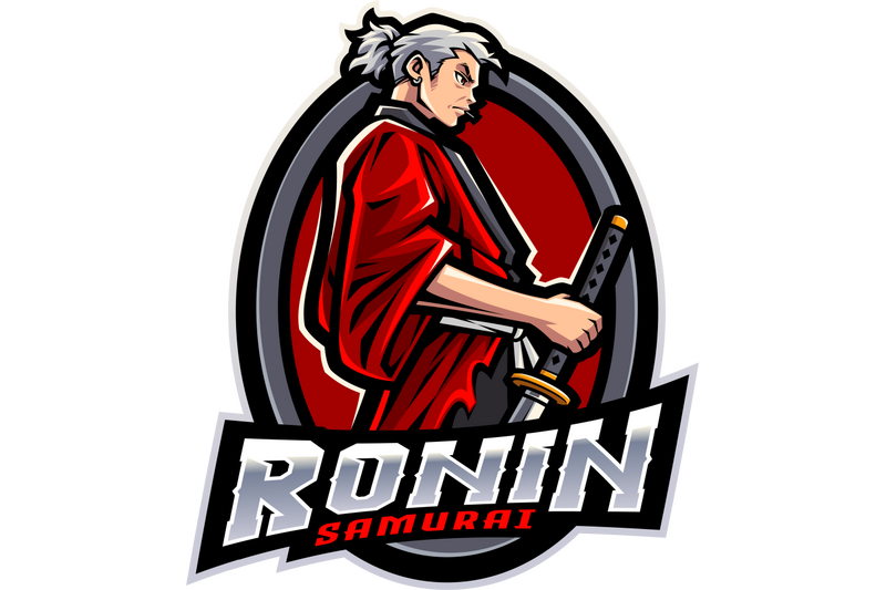 ronin-samurai-esport-mascot-logo-design