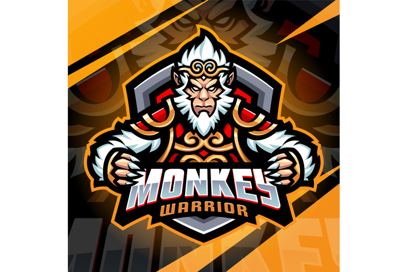 monkey-warrior-esport-mascot-logo-design