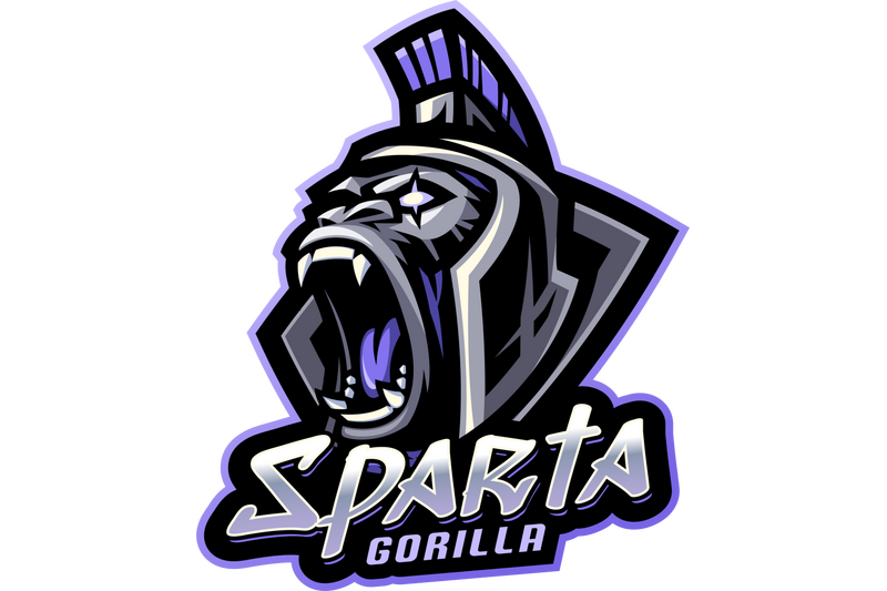 sparta-gorilla-esport-mascot-logo-design