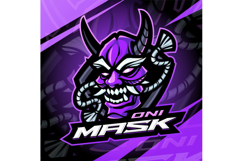 oni-mask-esport-mascot-logo-design
