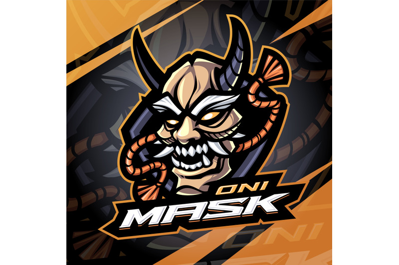 oni-mask-esport-mascot-logo-design
