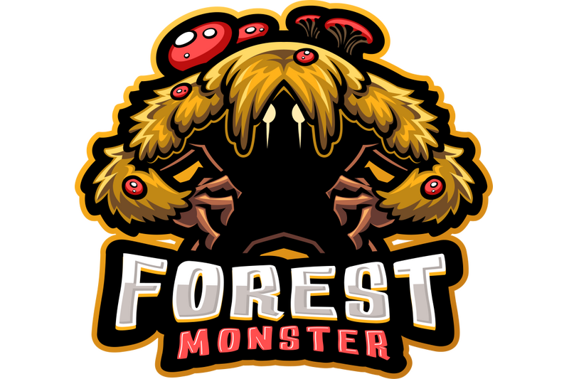 forest-monster-esport-mascot-logo-design