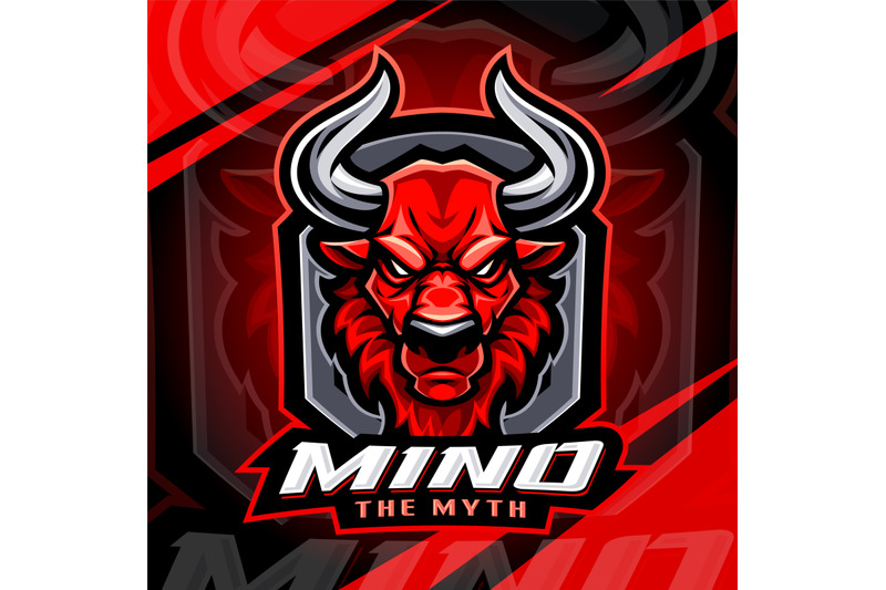 minotaur-esport-mascot-logo-design