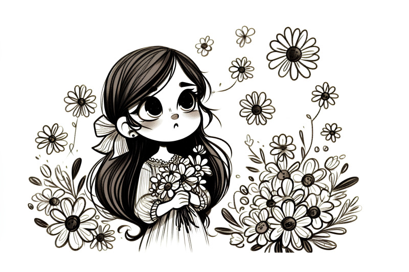 soft-eyed-girl-with-flowers-ink-sketch