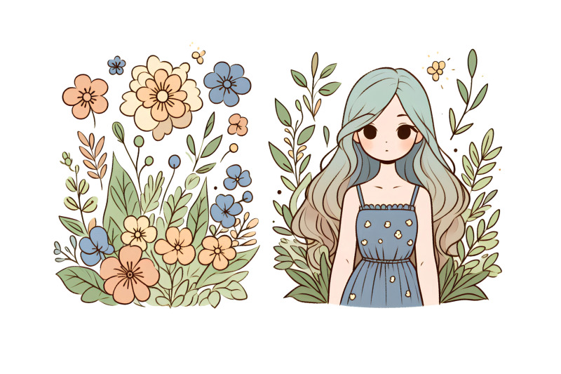 subtle-hues-on-floral-girl-tempera