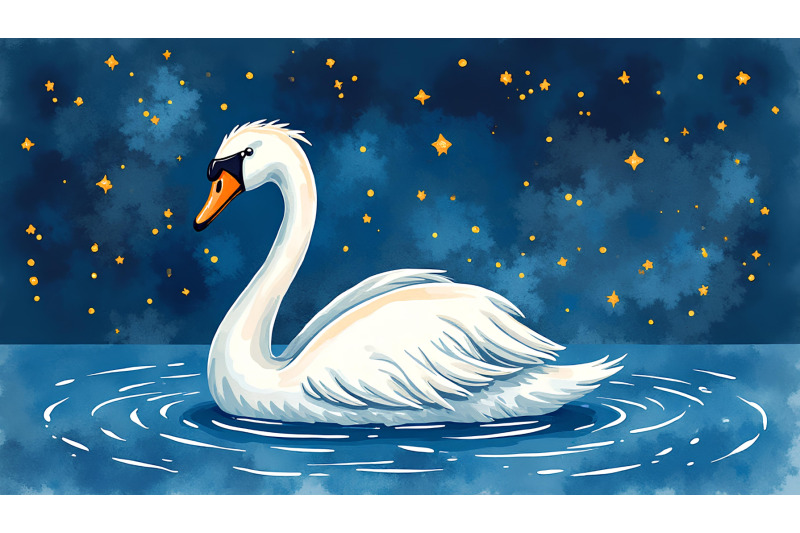 swan-among-cosmic-constellations-galactic-watercolor