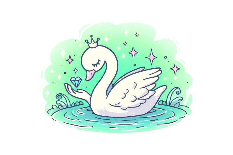 swan-glowing-in-an-emerald-dream-soft-pastel-magic