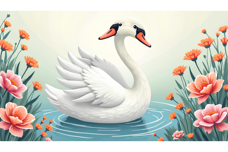 swan-in-a-floral-fantasy-romantic-realism