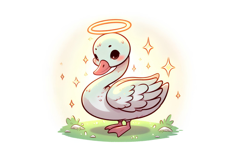 swan-in-a-glowing-halo-soft-glow-painting