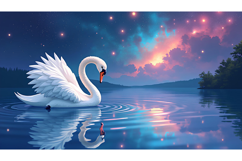 swan-in-a-reflection-of-the-cosmos-cosmic-pastels