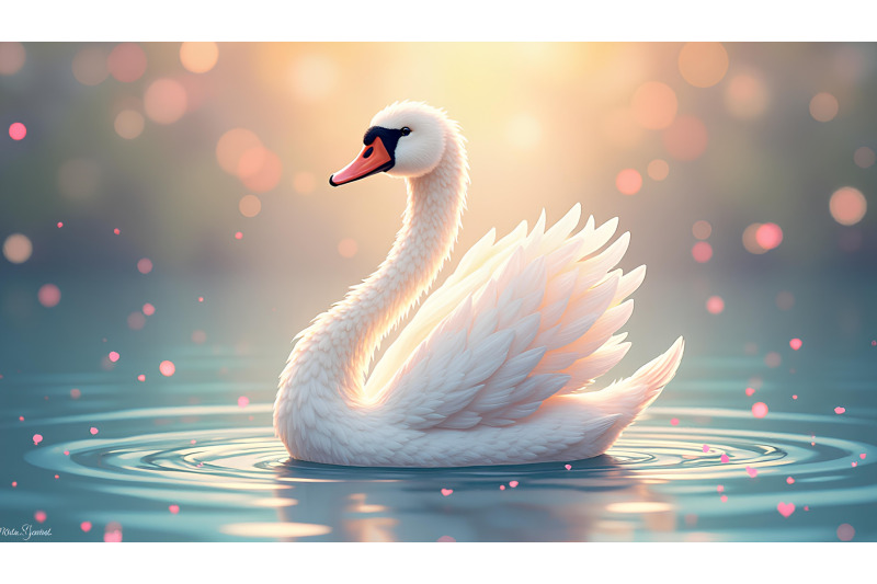 swan-in-a-romantic-glow-soft-pastels