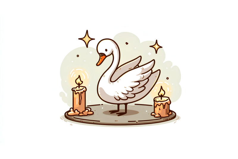 swan-in-a-warm-candle-lit-glow-soft-candlelight-art