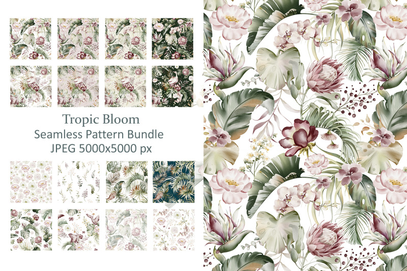 watercolor-tropical-bloom-seamless-pattern