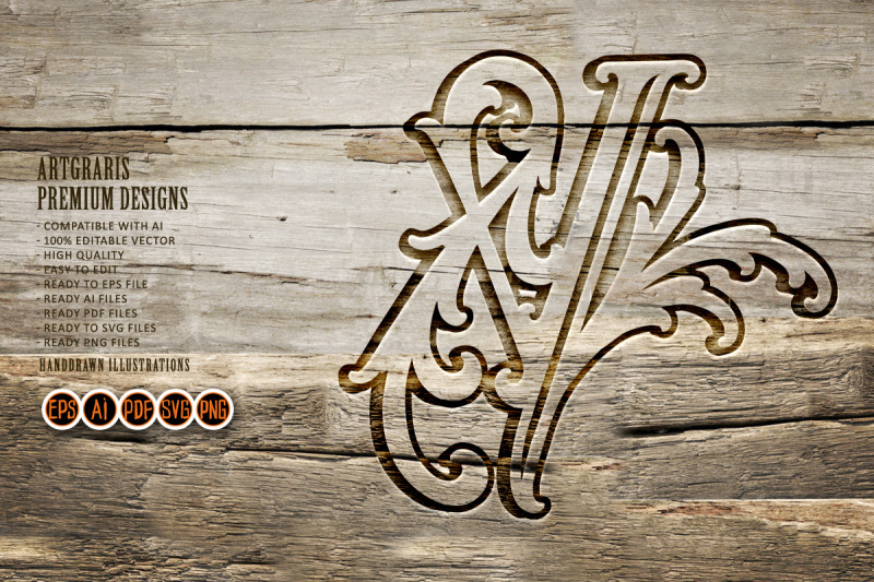 ornamental-v-initial-outline-with-vintage-flourishes