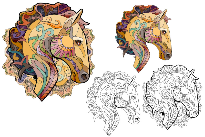 decorative-horses-for-coloring