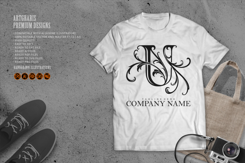 vintage-style-u-initial-outline-with-flourish-monochrome