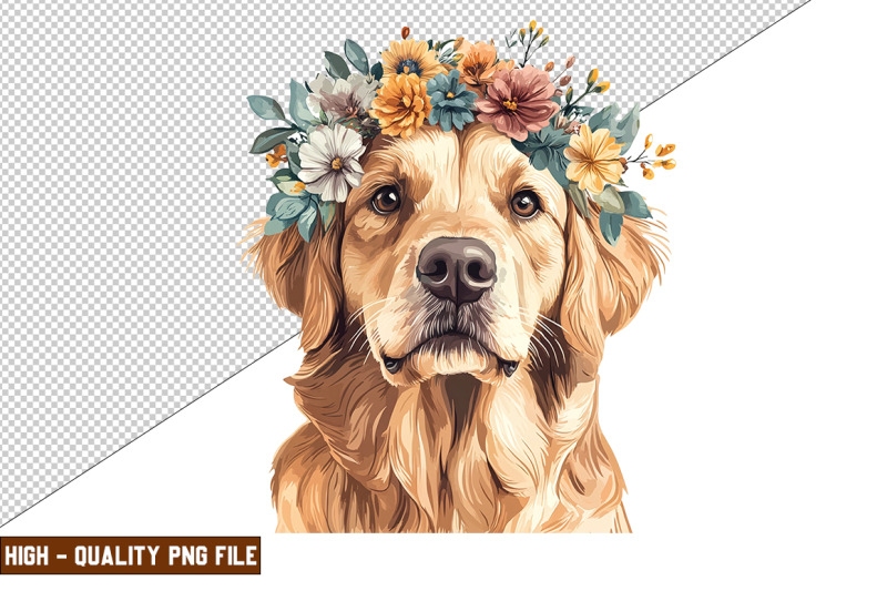 floral-dog-clipart-sublimation