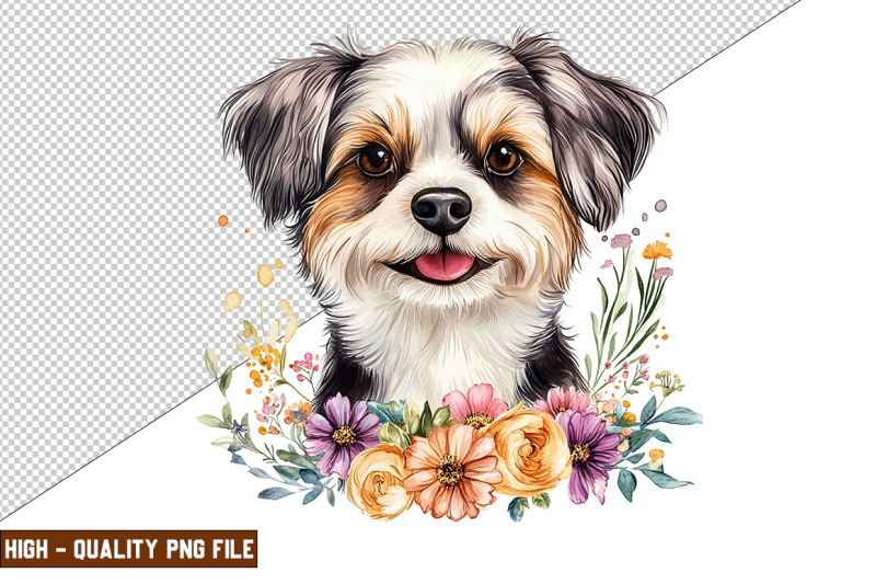 floral-dog-clipart-sublimation