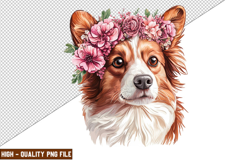 floral-dog-clipart-sublimation
