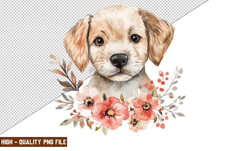 floral-dog-clipart-sublimation