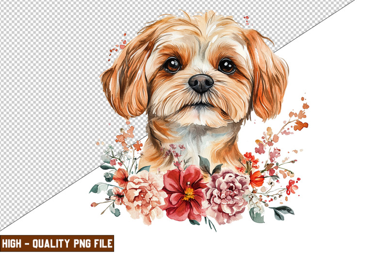 floral-dog-clipart-sublimation