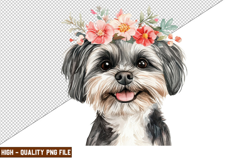 floral-dog-clipart-sublimation