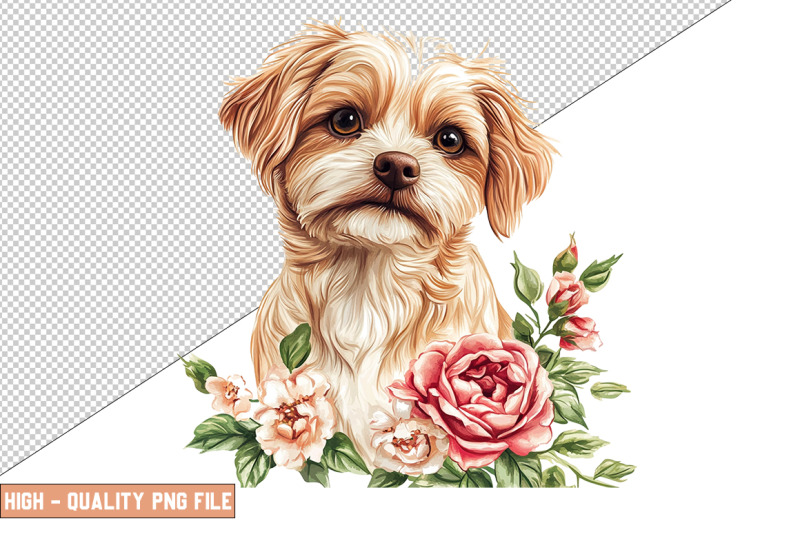 floral-dog-clipart-sublimation