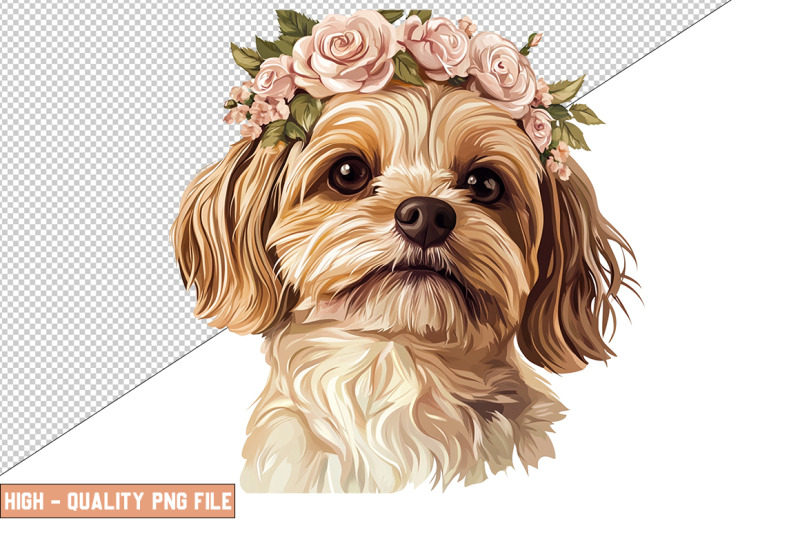 floral-dog-clipart-sublimation