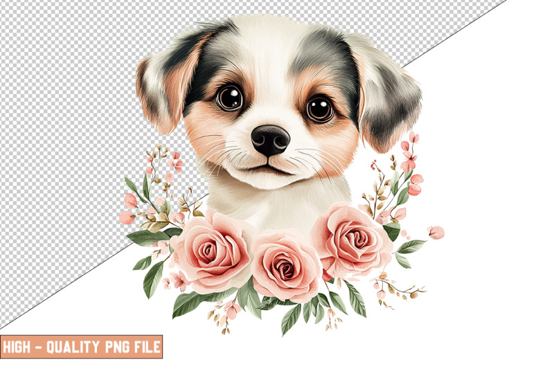 floral-dog-clipart-sublimation