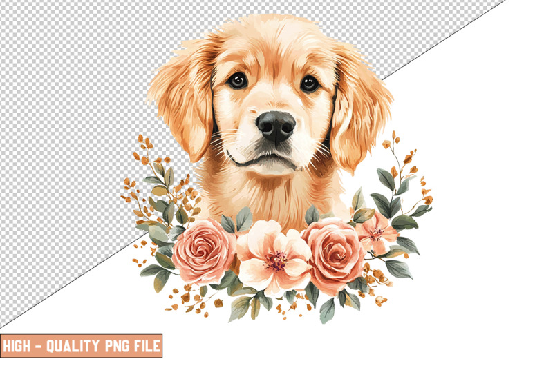 floral-dog-clipart-sublimation
