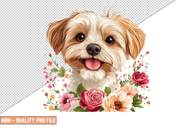 floral-dog-clipart-sublimation