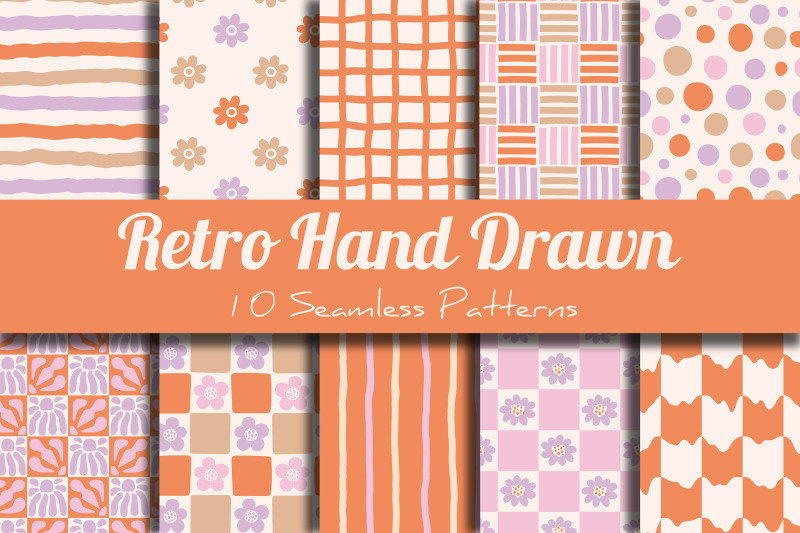 retro-hand-drawn-seamless-patterns
