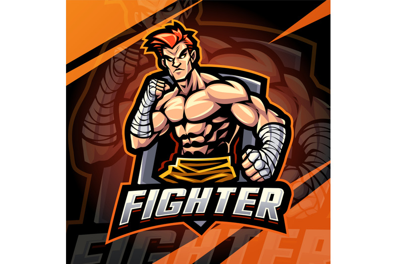fighter-esport-mascot-logo-design